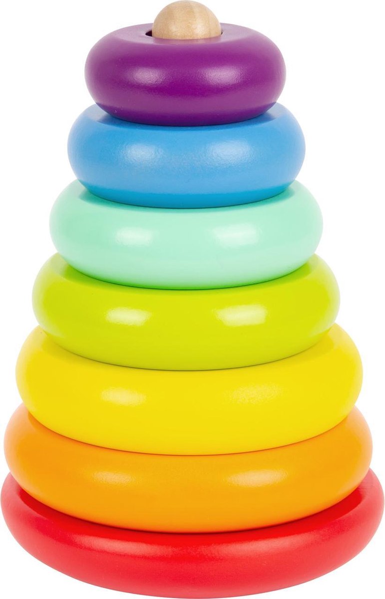 Small Foot Regenboog Stapeltoren Junior 15 Cm Hout