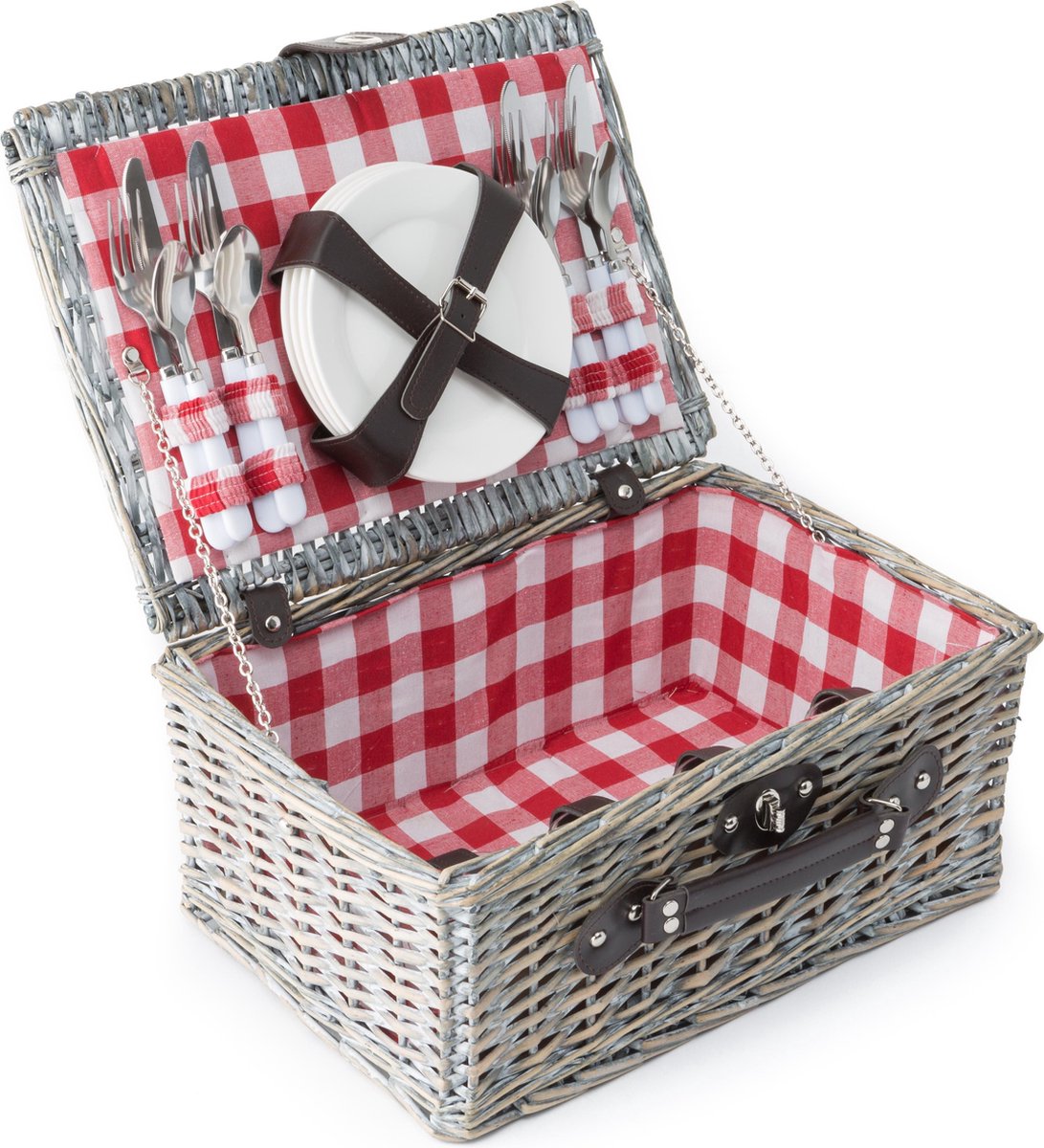 Easyline Picknickmand Ruit 4 Personen - Rood