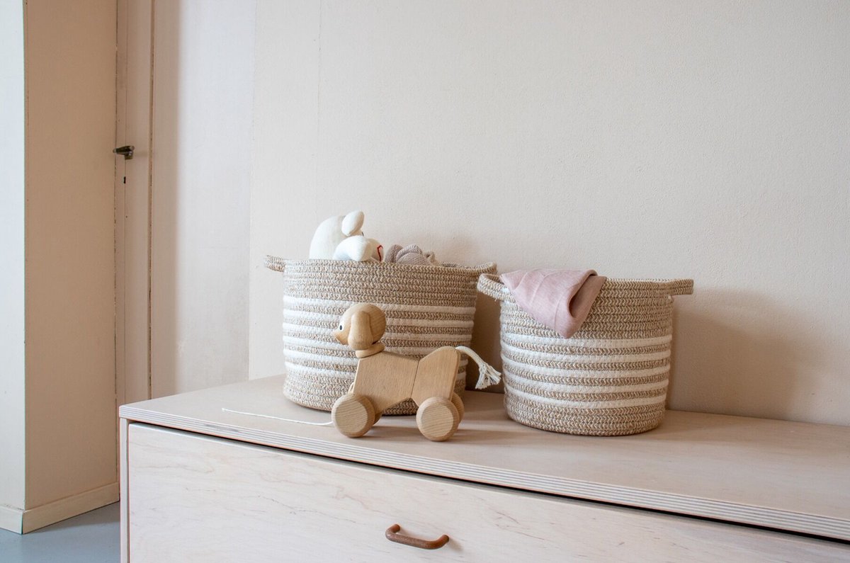 Kidsdepot Set Opbergmanden Eran - Beige