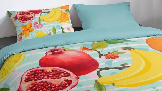 Good Morning Fruities Dekbedovertrek - Lits-jumeaux (240x200/220 Cm + 2 Slopen) - Katoen - Multi