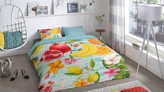 Good Morning Fruities Dekbedovertrek - Lits-jumeaux (240x200/220 Cm + 2 Slopen) - Katoen - Multi