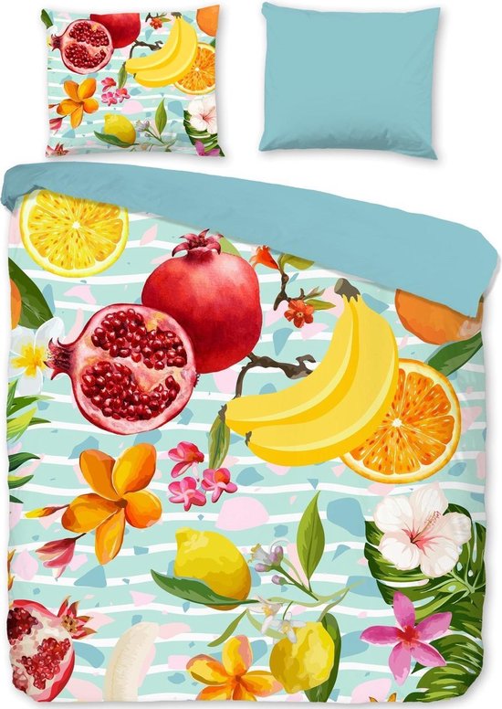 Good Morning Fruities Dekbedovertrek - Lits-jumeaux (240x200/220 Cm + 2 Slopen) - Katoen - Multi