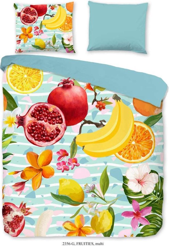 Good Morning Fruities Dekbedovertrek - Lits-jumeaux (240x200/220 Cm + 2 Slopen) - Katoen - Multi