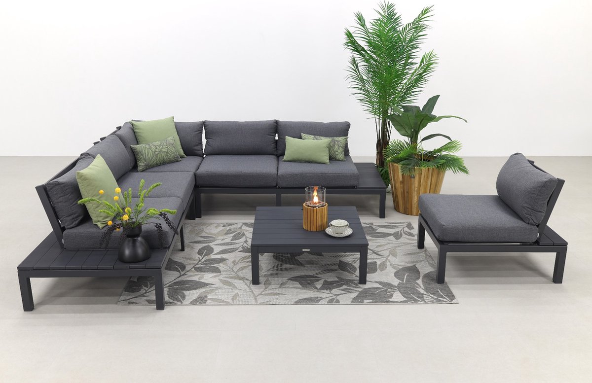 Garden Impressions Annabella Loungeset Met Loungestoel - Carbon Black - Grijs