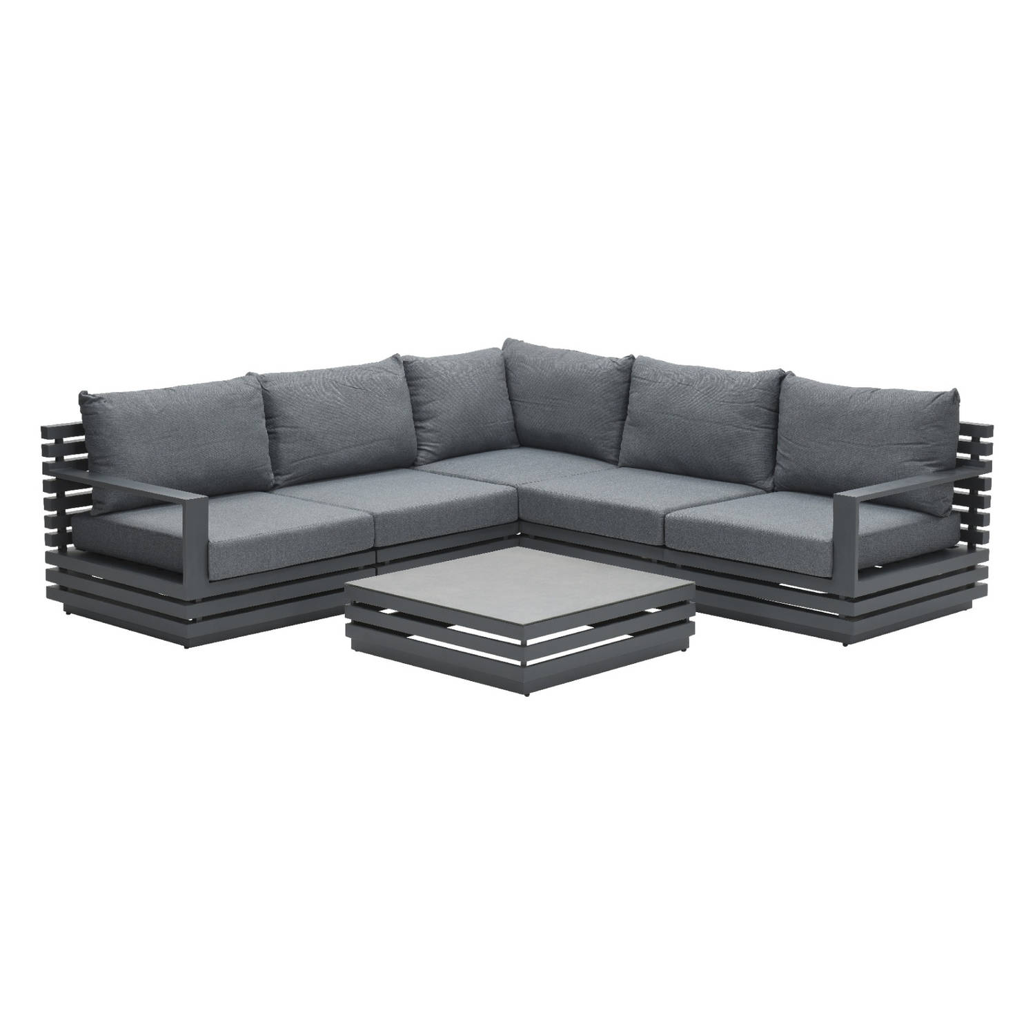 Garden Impressions Massa Loungeset - Carbon Black/mystic Grey - Grijs