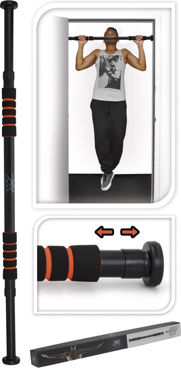 XQ Max Deuroptrekstang Uitschuifbaar 63-95 Cm - Zwart