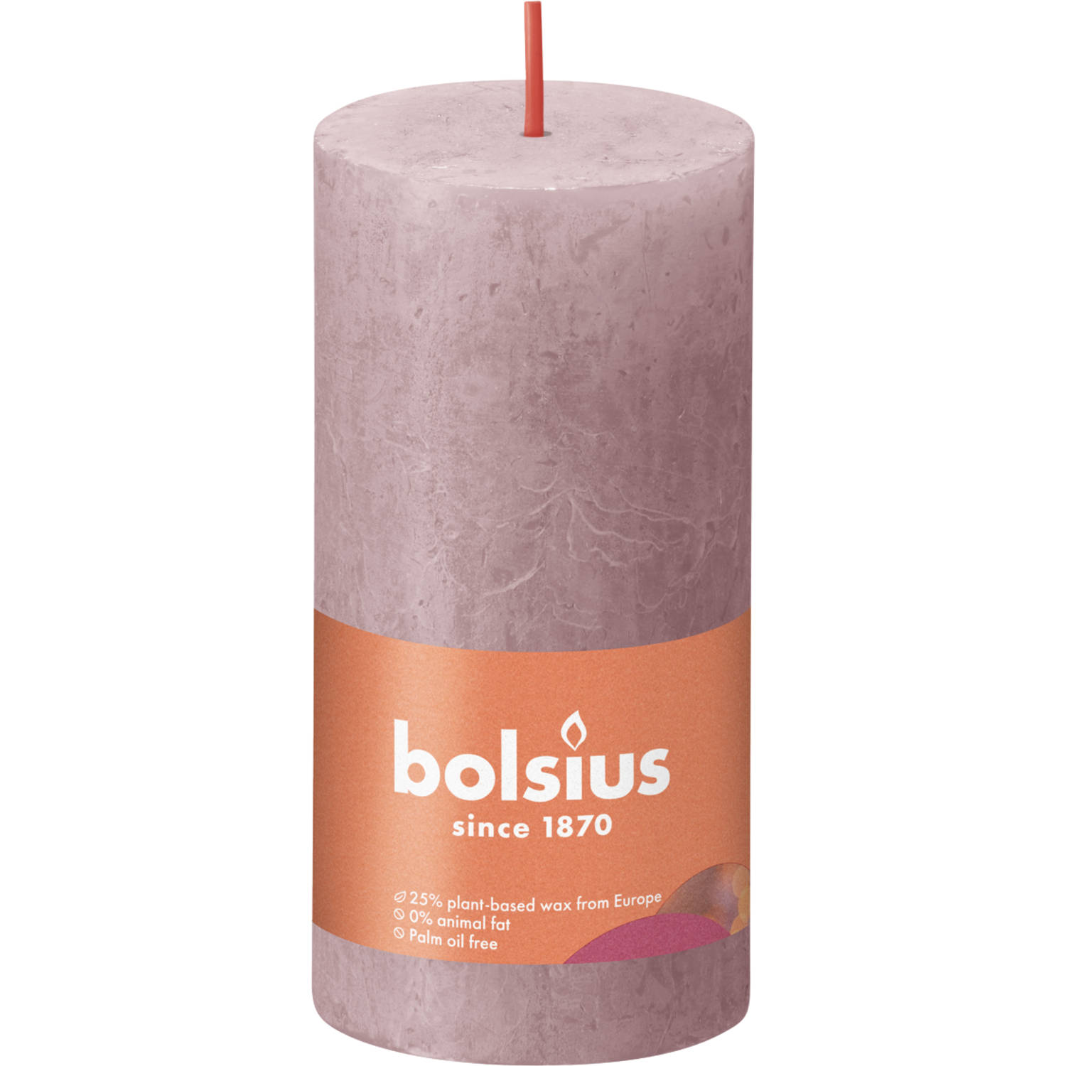 Bolsius Rustiek Stompkaars 100/50 Ash Rose - Roze