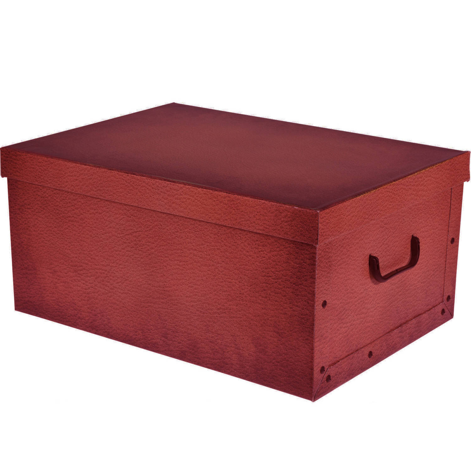 Opbergbox/opbergdoos Van Karton Donker 51 X 37 X 24 Cm Met Deksel - Opbergbox - Bruin