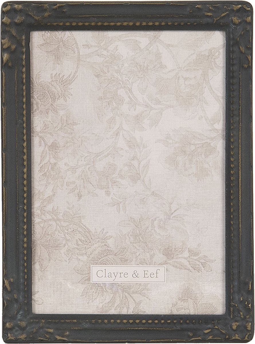 Clayre & Eef Fotolijst 14*2*19 Cm / 13*18 Cm Ijzer Rechthoekig 2f0738 - Zwart
