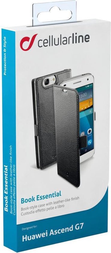 Cellularline Bookcase Book Essential Huawei Ascend G7 - Zwart