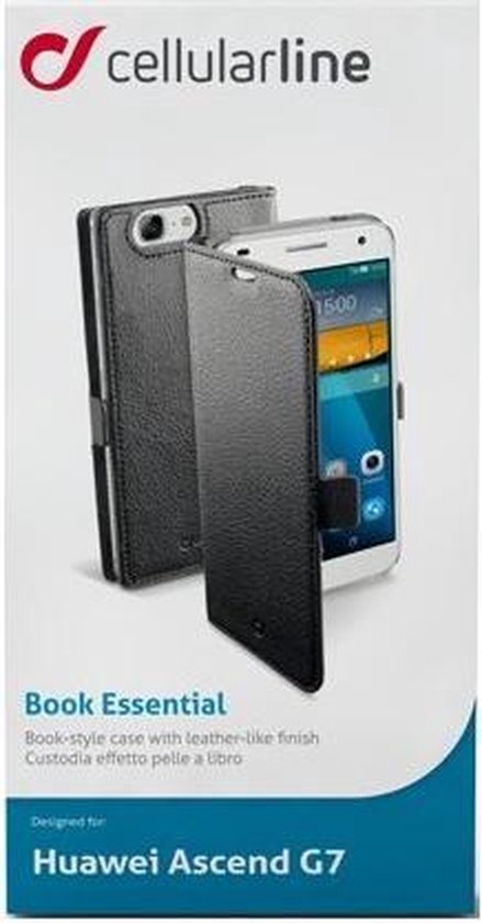 Cellularline Bookcase Book Essential Huawei Ascend G7 - Zwart