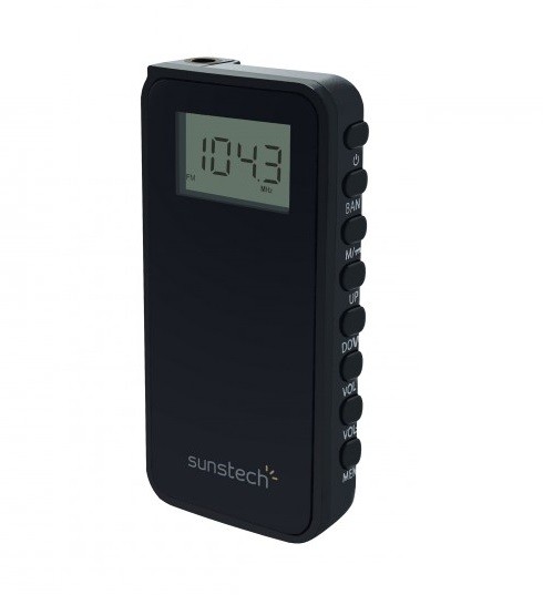 Radio Portátil - Sunstech RPD23, Negro