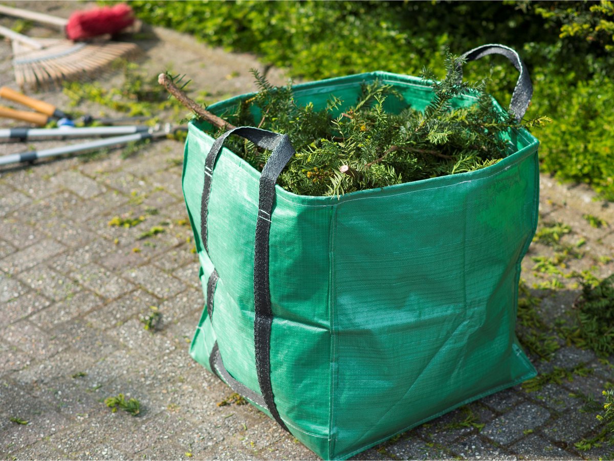 e Tuinafvalzak Opvouwbaar 252 Liter Met Een Setje Bladharken/tuinafval Grijpers - Tuinafvalzak - Groen