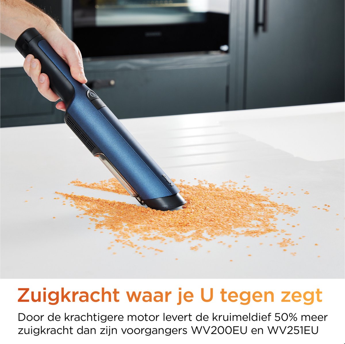 Shark Wv270eu Kruimeldief - Snoerloos - Krachtigere Zuigkracht - Incl. Opzetstukken - Blauw