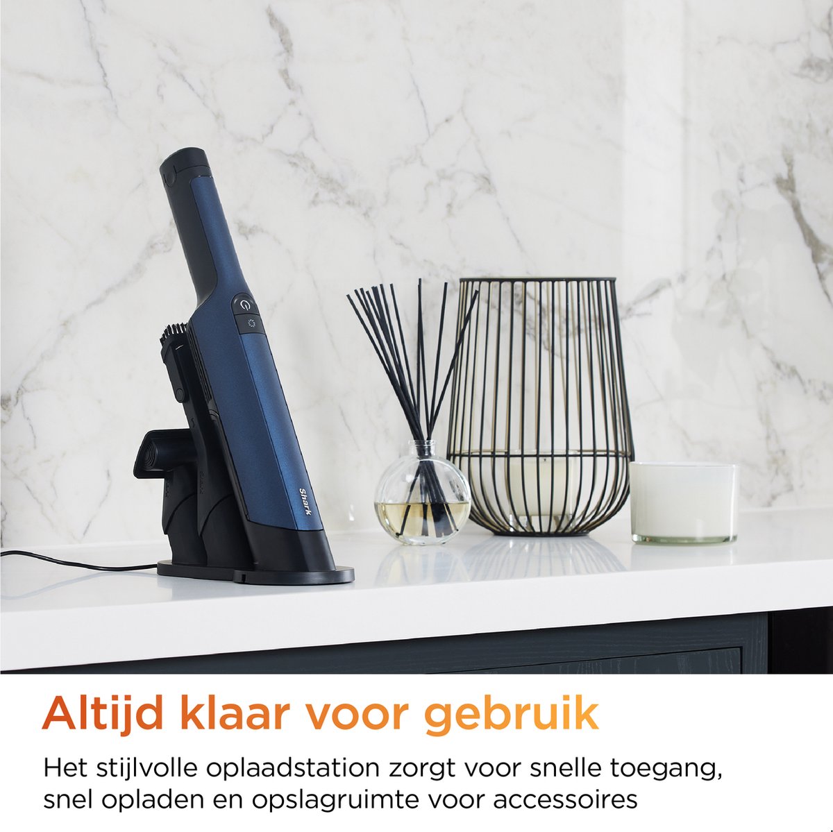 Shark Wv270eu Kruimeldief - Snoerloos - Krachtigere Zuigkracht - Incl. Opzetstukken - Blauw