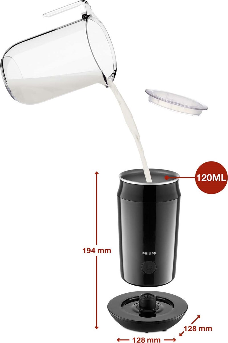 Philips Milk Twister CA6500/63 Melkopschuimer - Zwart