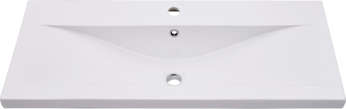 Vidaxl Inbouwwastafel 91x39,5x18,5 Cm Keramiek - Wit