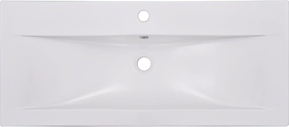 Vidaxl Inbouwwastafel 91x39,5x18,5 Cm Keramiek - Wit