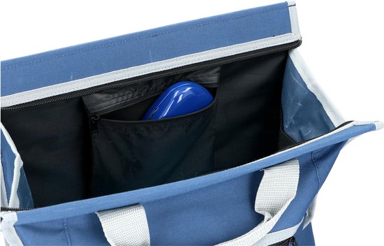 Dunlop Fietstas - Met Extra Opbergruimte - Afneembaar Als Boodschappentas - Blauw