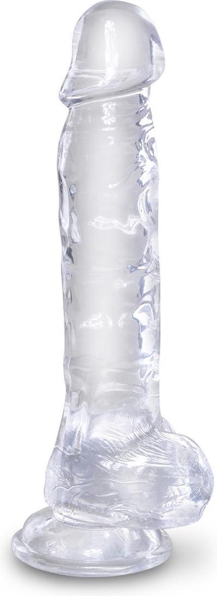 King Cock Realistische Clear Dildo Met Ballen - Clear 8