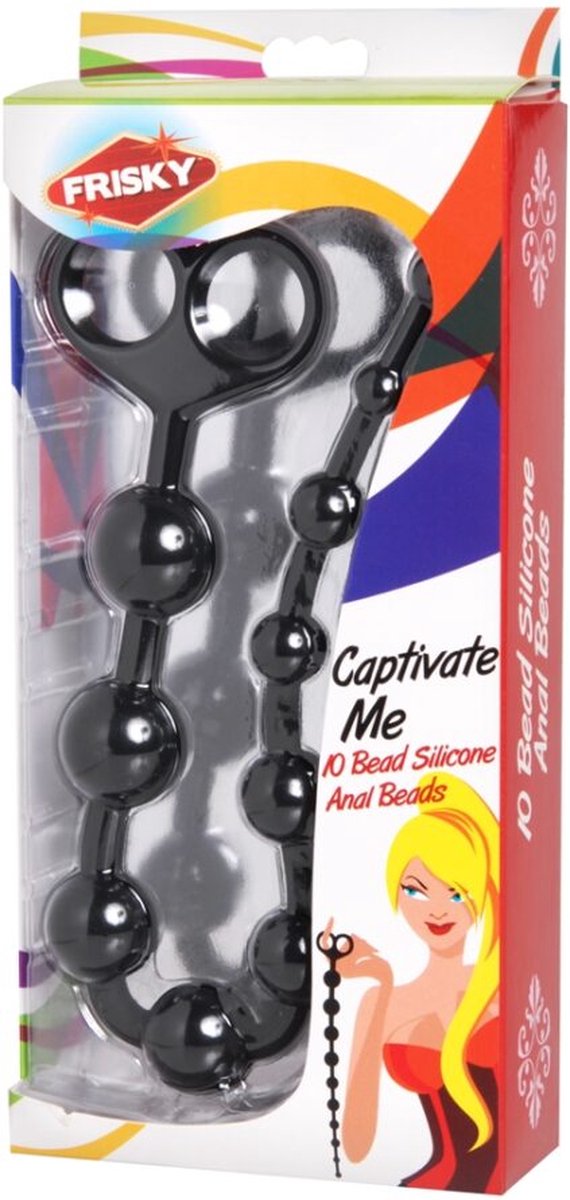Frisky e siliconen anaal kralen - Zwart