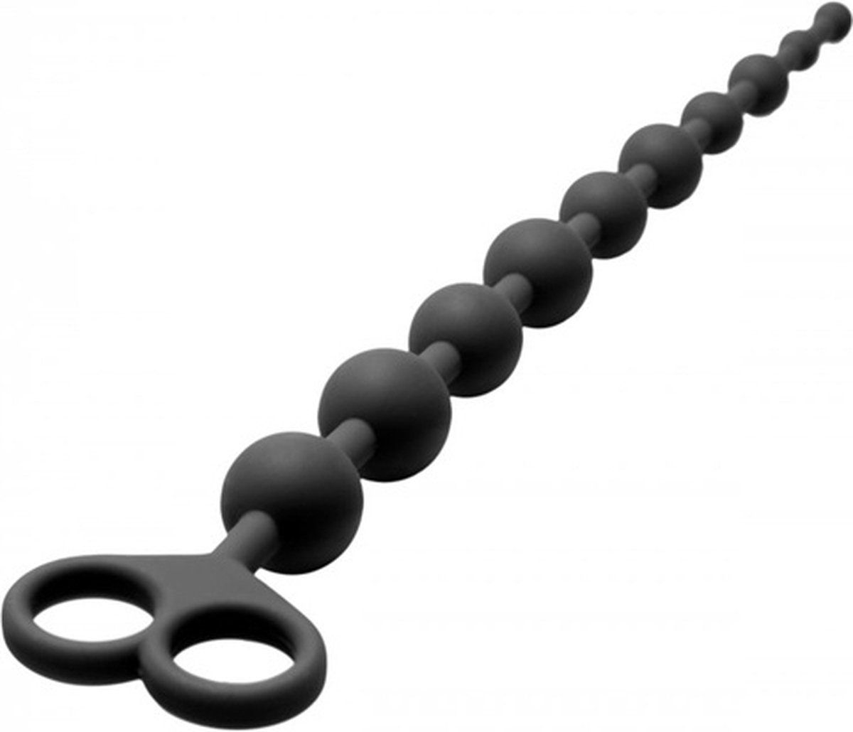 Frisky e siliconen anaal kralen - Zwart