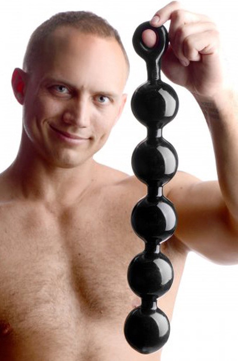 Master Series e black Baller anale ballen - Zwart