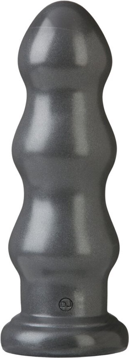 American bombshell Buttplug geribbeld 22 centimeter - Zwart