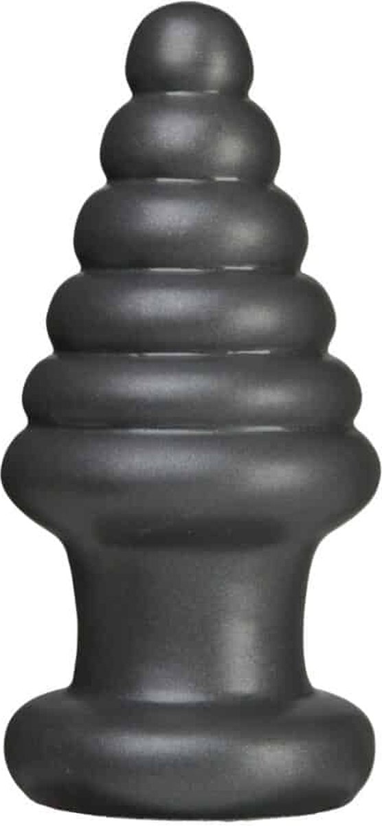 American bombshell Grote geribblede Destroyer buttplug - Grijs