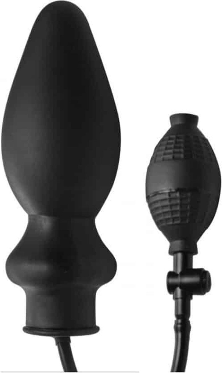 Master Series Opblaasbare XL anaalplug - Zwart