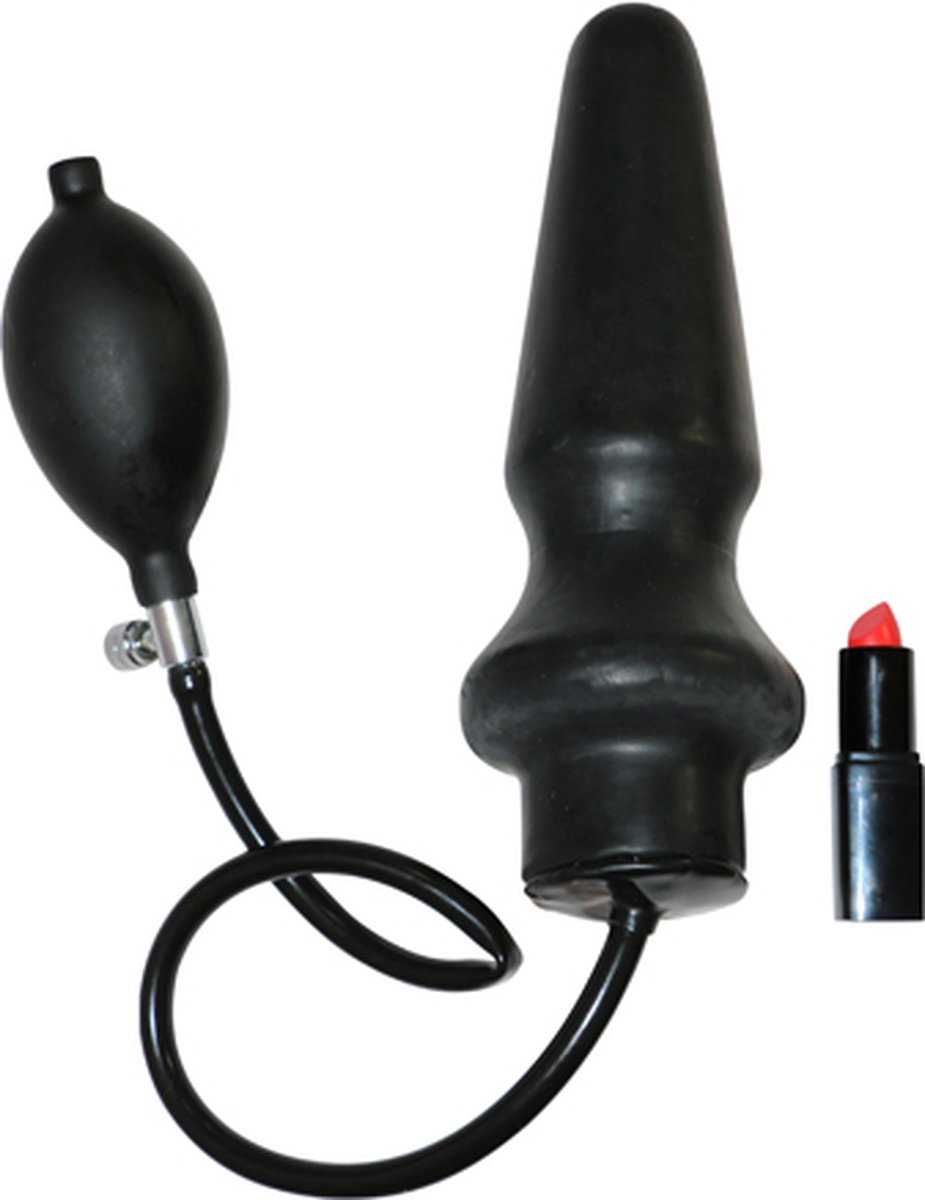 Master Series Opblaasbare XL anaalplug - Zwart