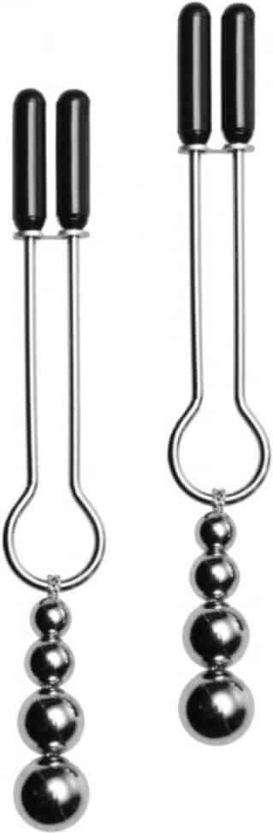 Master Series Sierlijke kralen tepelklemmen - Silver