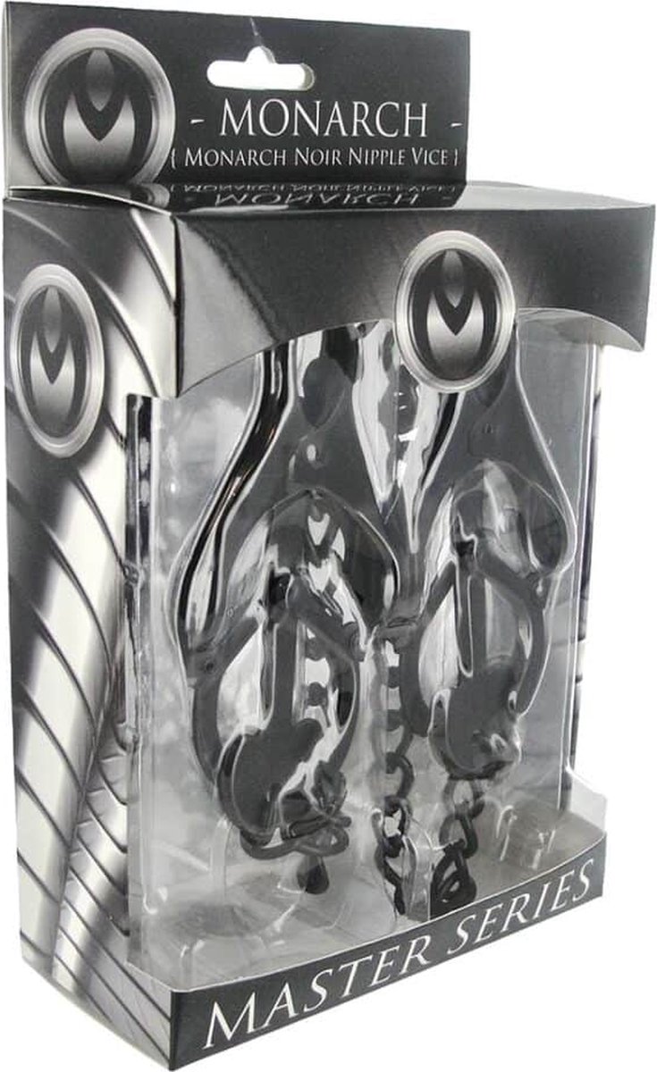Master Series Monarch Noir Nipple Vice tepelklemmen - Zwart