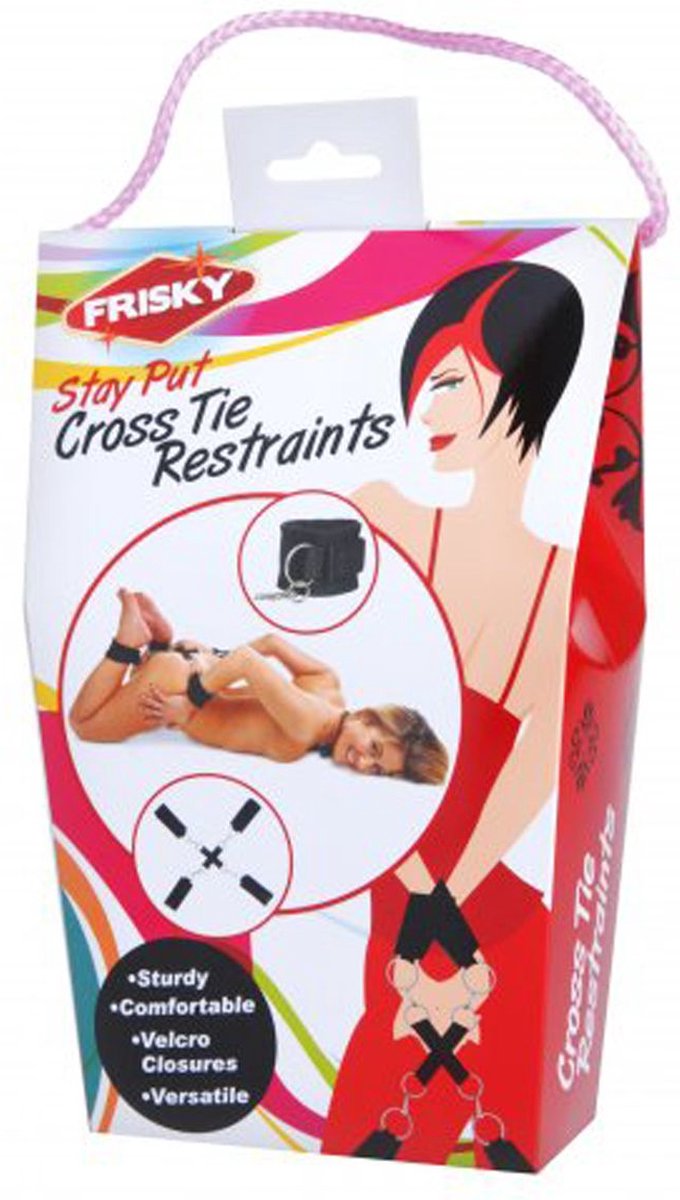 Frisky Stay Put Cross Tie Restraints - Zwart