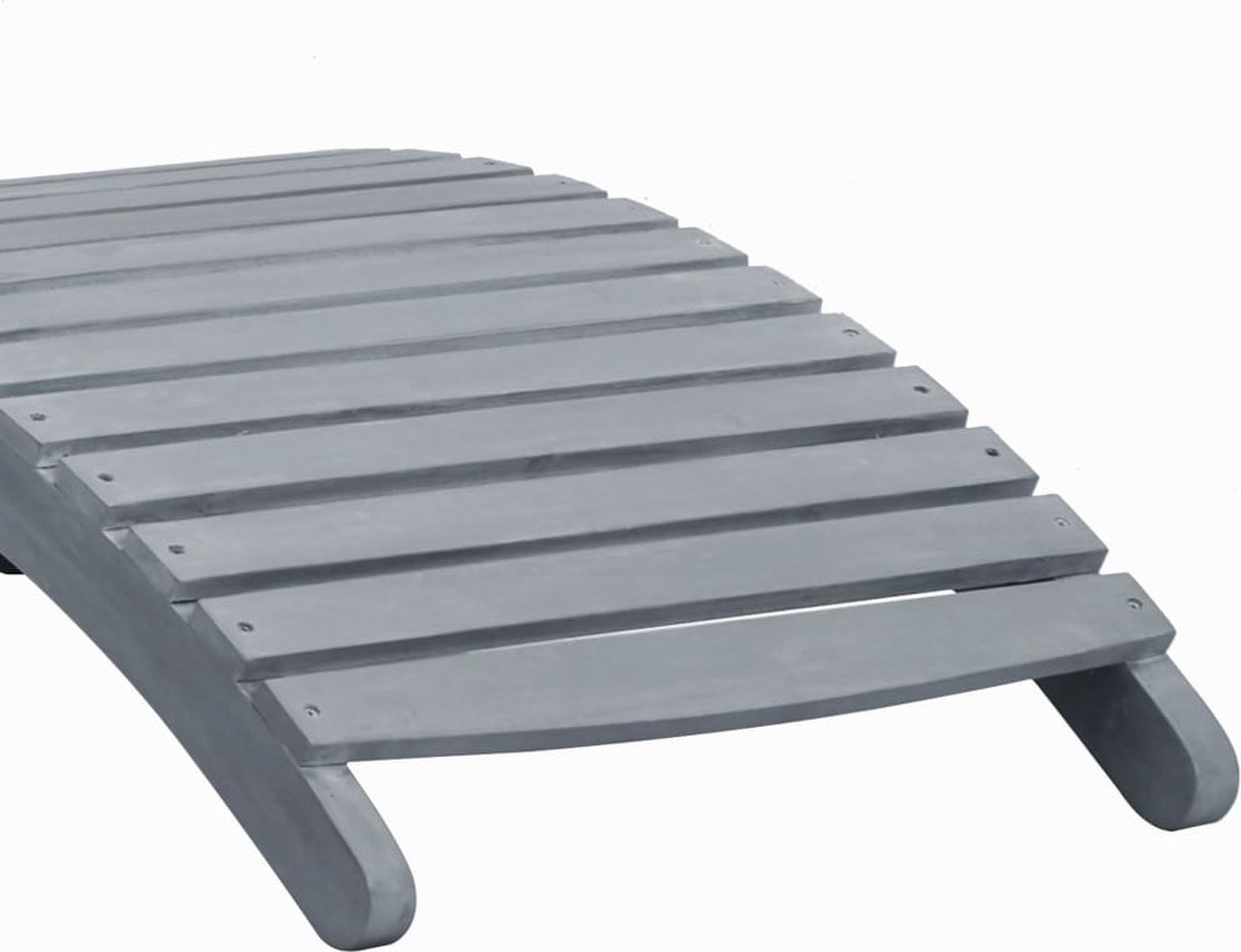 Vidaxl Ligbed Massief Acaciahout Greywash - Grijs