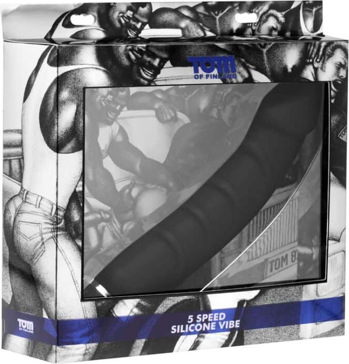 Tom of Finland Siliconen Prostaat Vibrator 5 Vibraties - Zwart