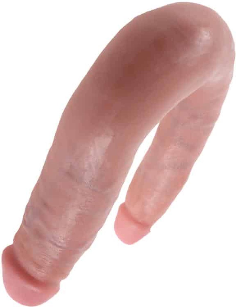 King Cock Realistische dubbele dildo 33,5 cm - Beige