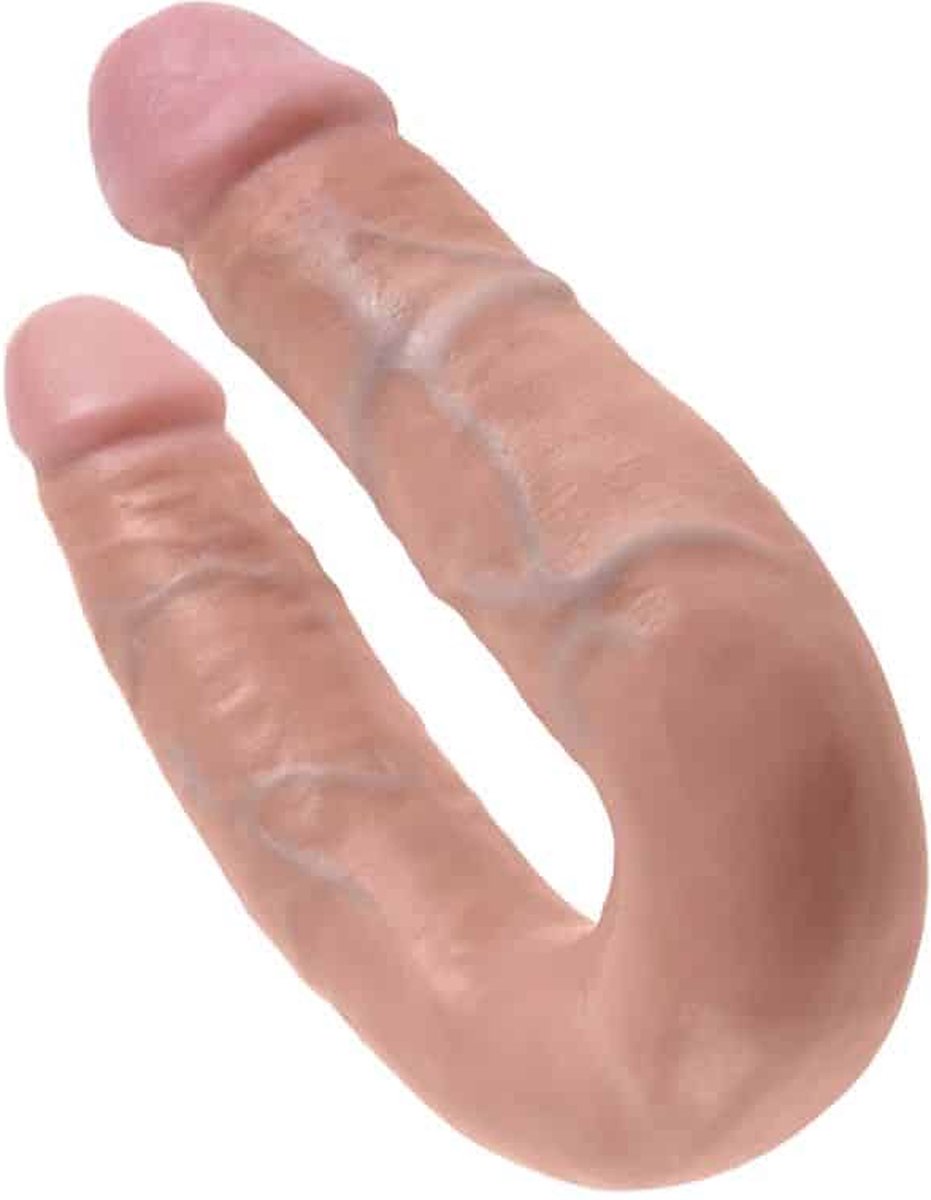 King Cock Huidkleurige Double Trouble 34,6 cm - Beige