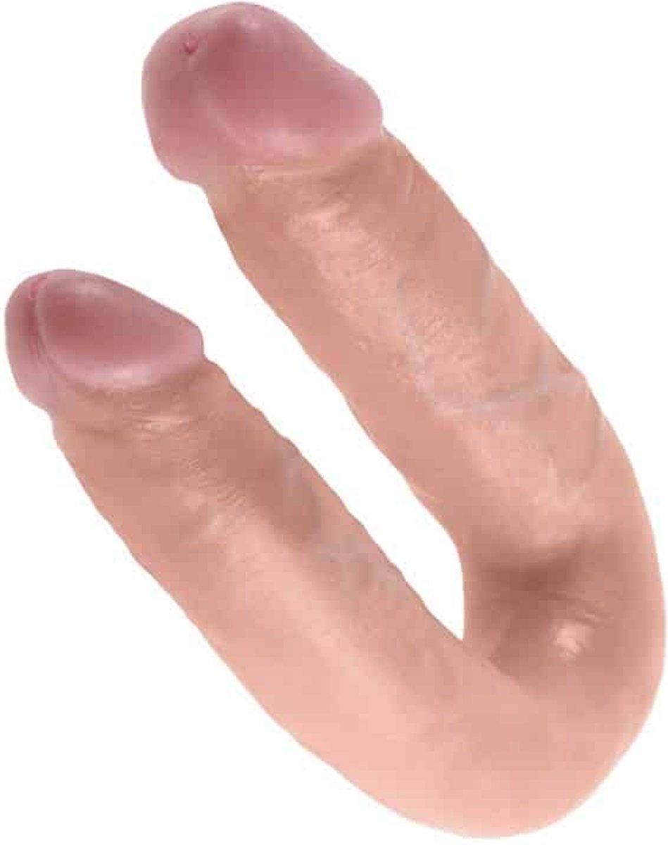 King Cock Huidkleurige Double Trouble 34,6 cm - Beige