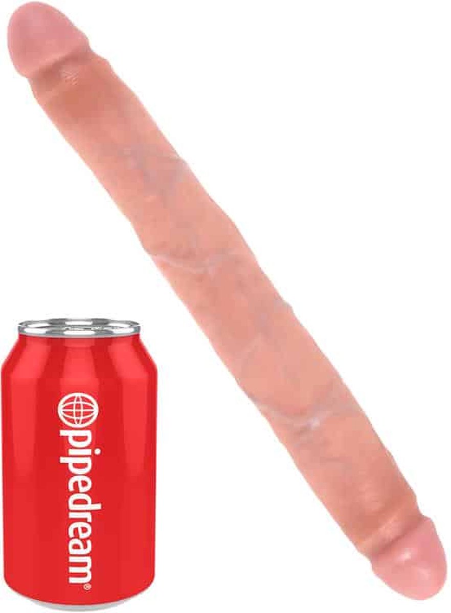 King Cock Huidkleurige dubbele dildo - 31 cm - Beige