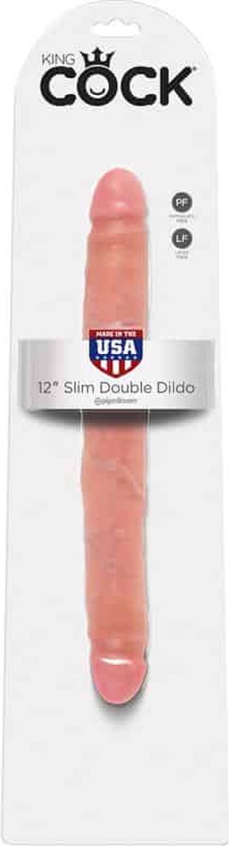 King Cock Huidkleurige dubbele dildo - 31 cm - Beige