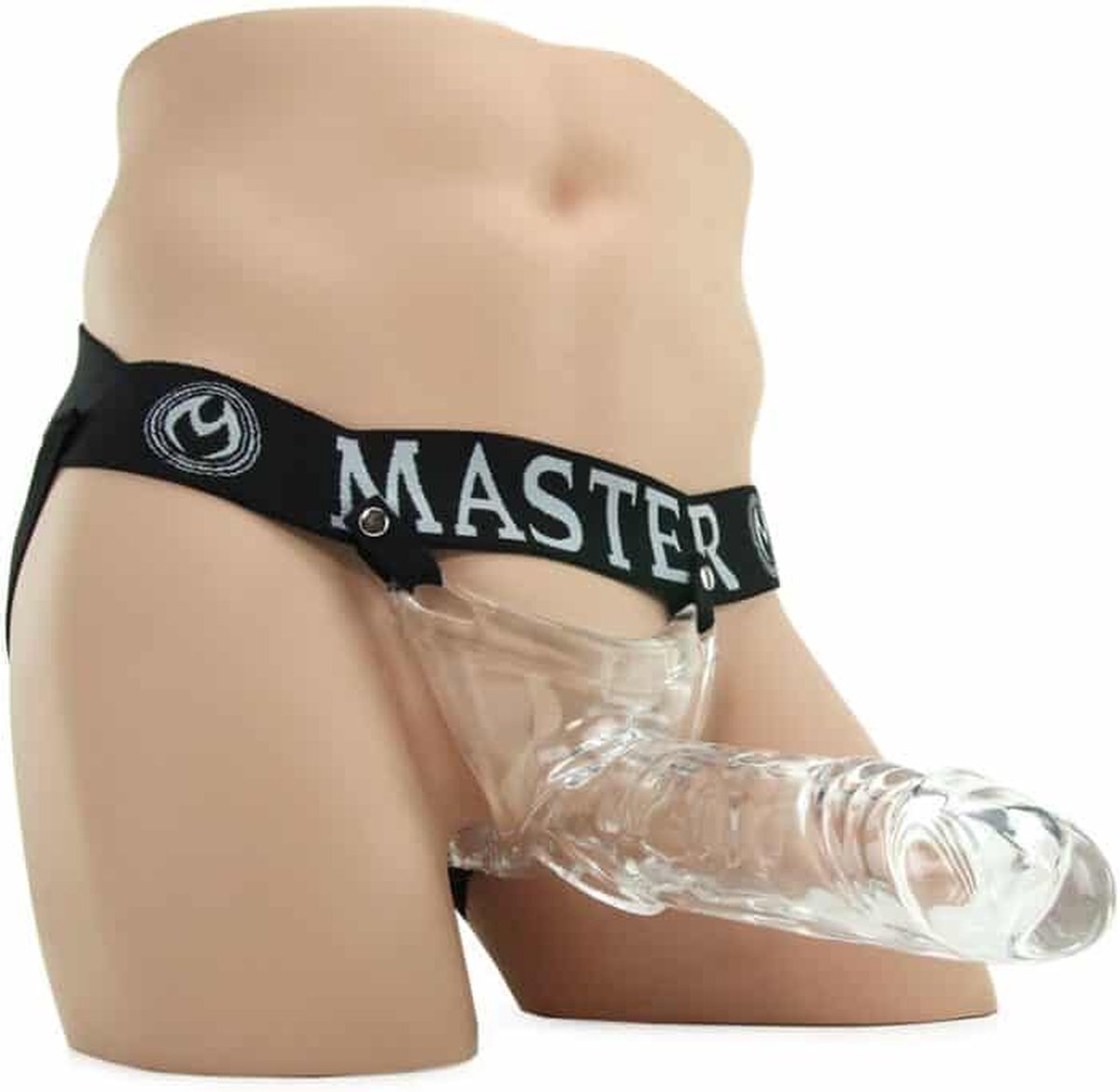 Master Series Holle Dildo Strap-On - Transparant