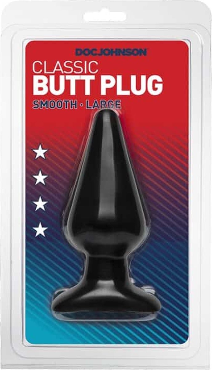 The Classics e Classic grote buttplug - Zwart