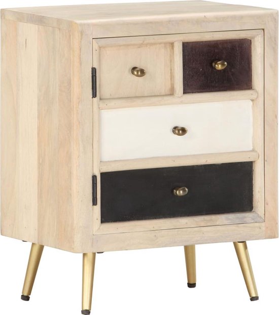 Vidaxl Nachtkastje 40x30x50 Cm Massief Mangohout - Bruin