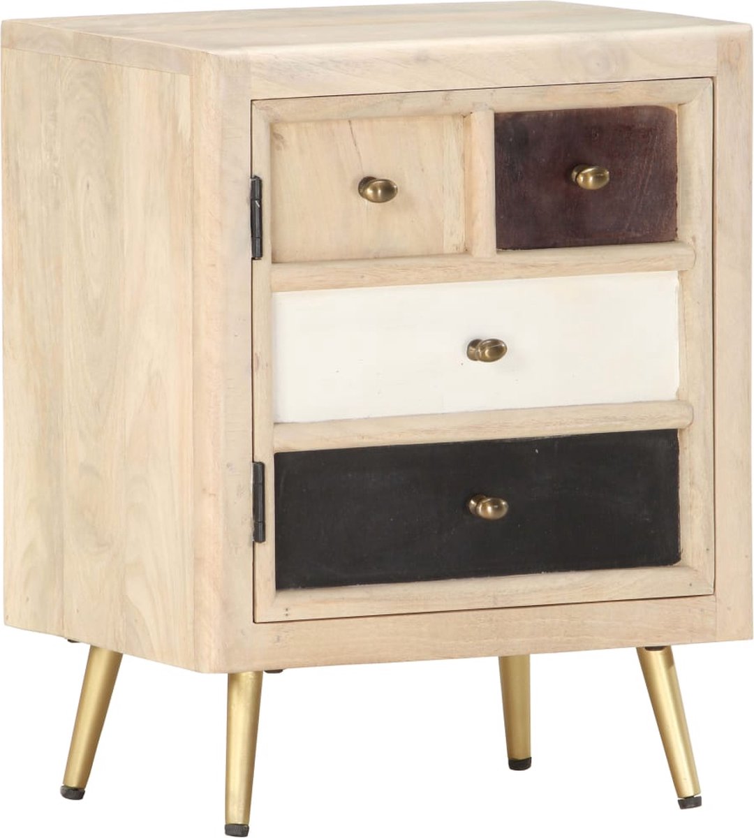 Vidaxl Nachtkastje 40x30x50 Cm Massief Mangohout - Bruin