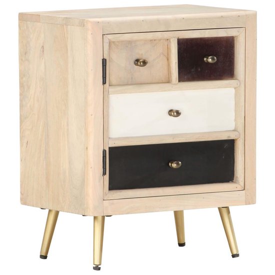 Vidaxl Nachtkastje 40x30x50 Cm Massief Mangohout - Bruin