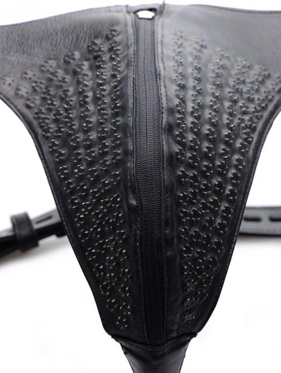 Strict Leather Spiked Leather Kuisheidsgordel Met Spikes - Zwart