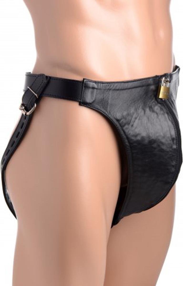 Strict Leather Spiked Leather Kuisheidsgordel Met Spikes - Zwart