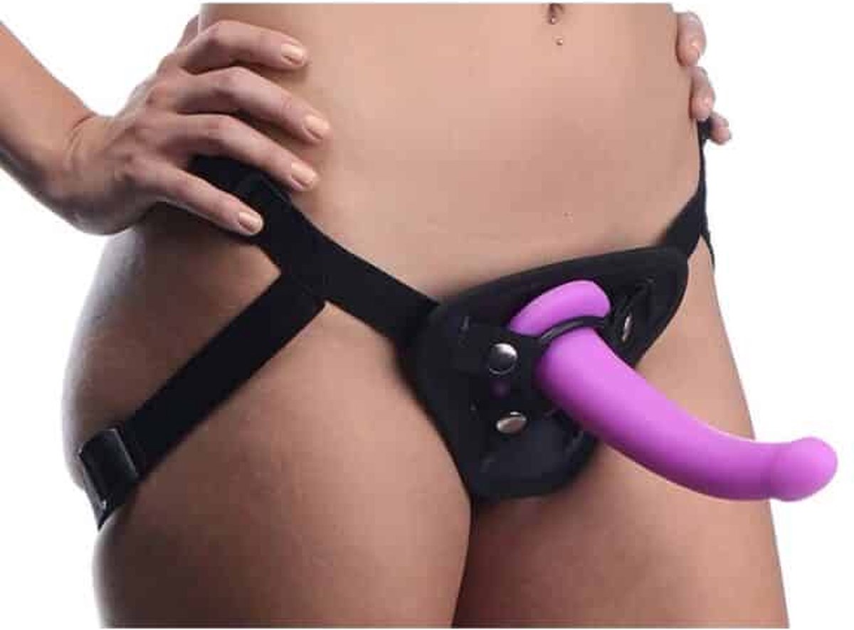 Strap U Navigator G-Spot Voorbinddildo Met Harnas - Roze