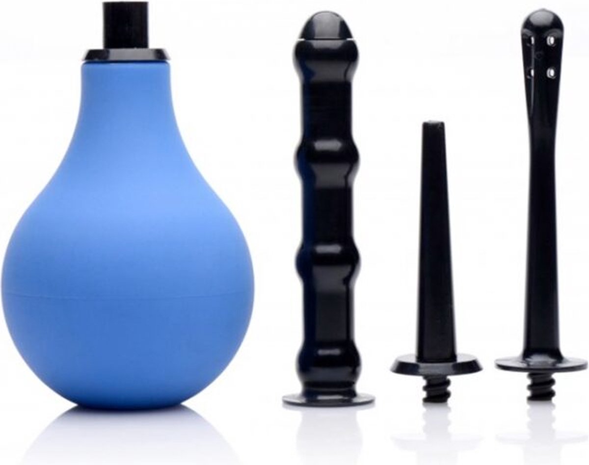 CleanStream Premium One-way Valve Intieme Douche Set - Blauw